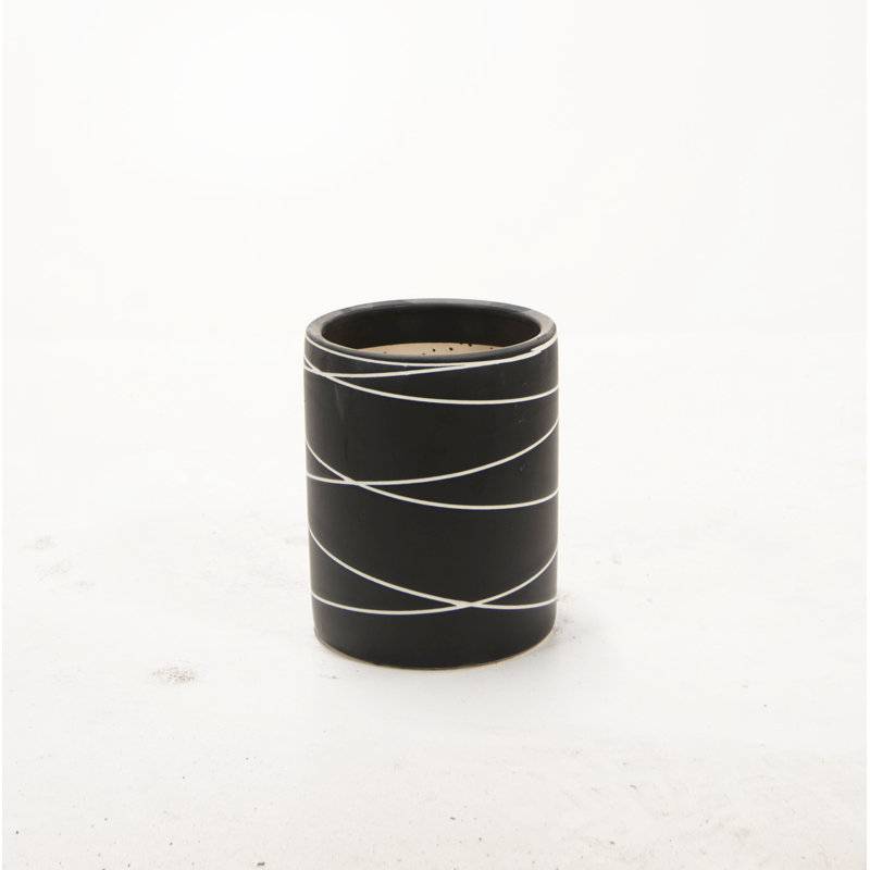 Alphia Ceramic Pot Planter, Black