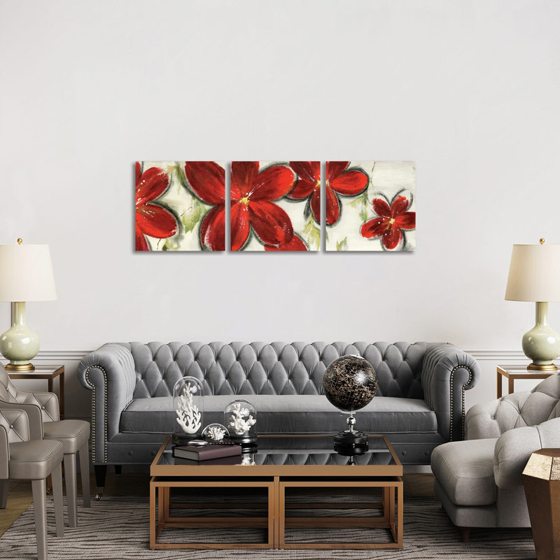 Ardor II - ensemble d'art mural sur toile tendue (ensemble de 3)