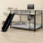 Metal Bunk Bed With Slide And Guardrails-3625821-3625820