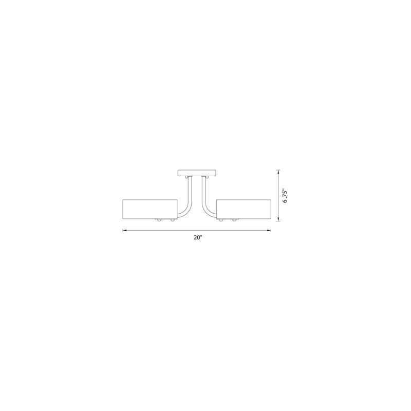 Jusra Glass Semi Flush Mount
