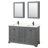 Deborah 80'' Double Bathroom Vanity with Quartz Top with Mirror-98208027-98208028-98208031