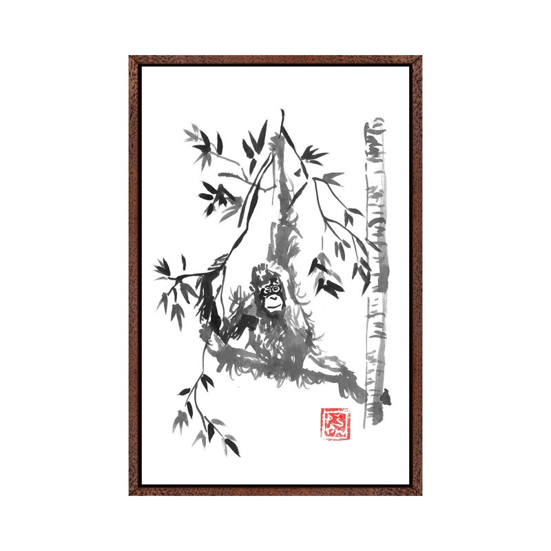 Home Sweet Home by Péchane - Print on Canvas, Classic Brown Wood Framed, 66.04 cm H x 45.72 cm W