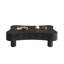 Table basse à plateau relevable de 42 pouces pour l'espace de vie principal, rangement à panneau cannelé, réglage hydraulique, finition à griffes, pouces noirs avec fonction silencieuse, 3 coins arrondis cachés et cloisonnés, rapide