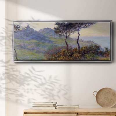 The Church at Varengeville, the Sunset, 1882- Framed Canvas