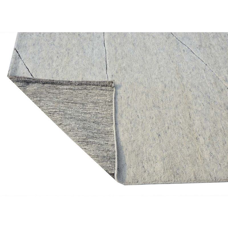 Abstract Area Rug in Beige, Rectangle 6' x 9'