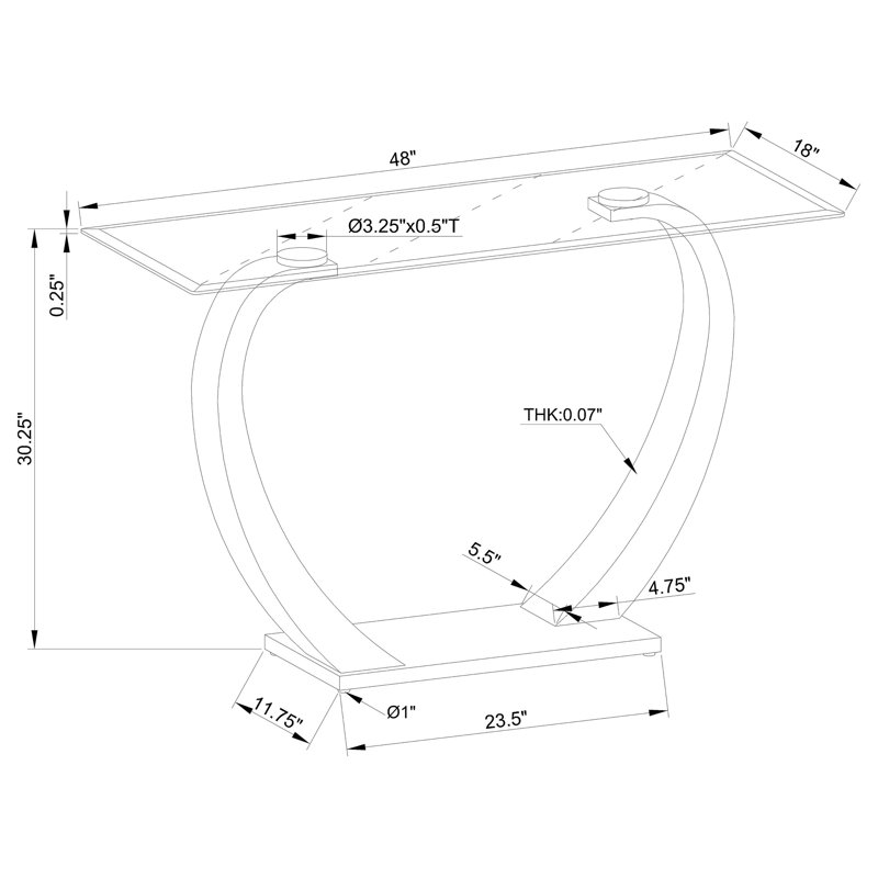 Dundressan 48'' Console Table
