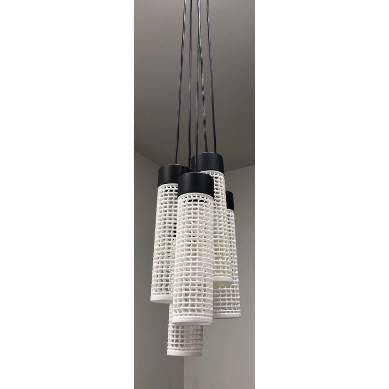5 - Light Cluster Pendant, Black, White