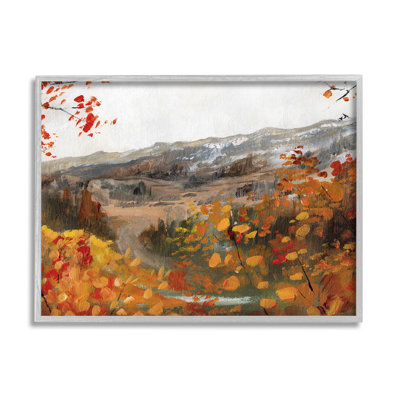 Feuillage d'automne, scène de montagne, estampe numérique par Caverly Smith