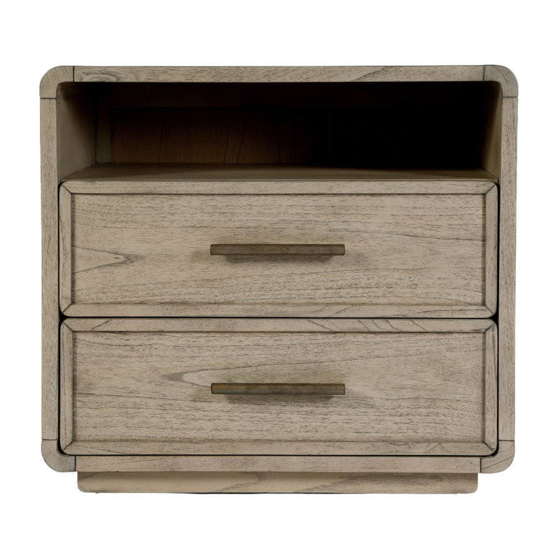 Brewster 2-Drawer Nightstand, Medium Espresso Brown