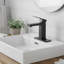 Robinet de lavabo de salle de bain de style cascade avec bonde escamotable et conduites d'alimentation-120650288