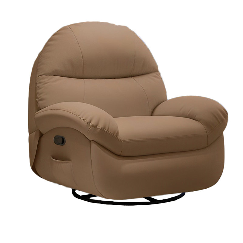Ismaila Faux Leather Recliner, Coffee Faux Leather