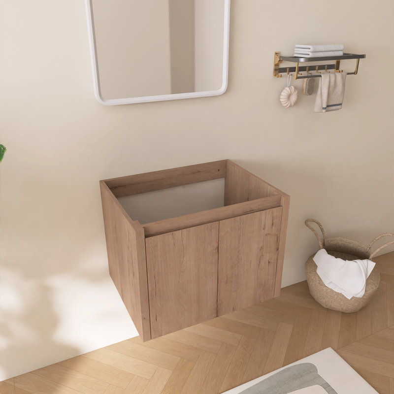 24" Wall Mounted Bathroom Only Vanity without Top, 24