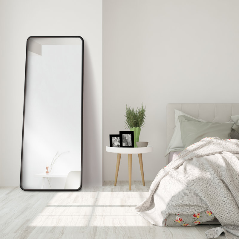 Miroir pour commode moderne et contemporain, Noir mat, H 78,74 po x l 27,55 po x P 1,2 po