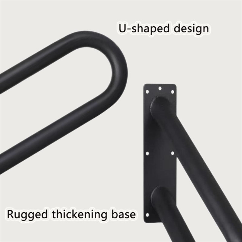 2 Pack Handrails For Outdoor Steps Wall Mounted Step Handrails Heavy-Duty U-Shape Indoor Outdoor Hand Railings For 1-3 Step Stair Handrails