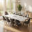 8-Piece Dining Set Featuring A 78.7"-110.2" Extendable Sintered Stone Dining Table And 8 Faux Leather Dining Chairs-34147128