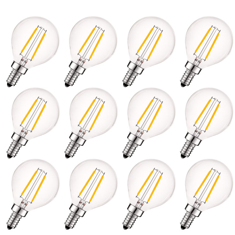 40 Watt Equivalent G16.5 E12/Candelabra Dimmable LED Bulb