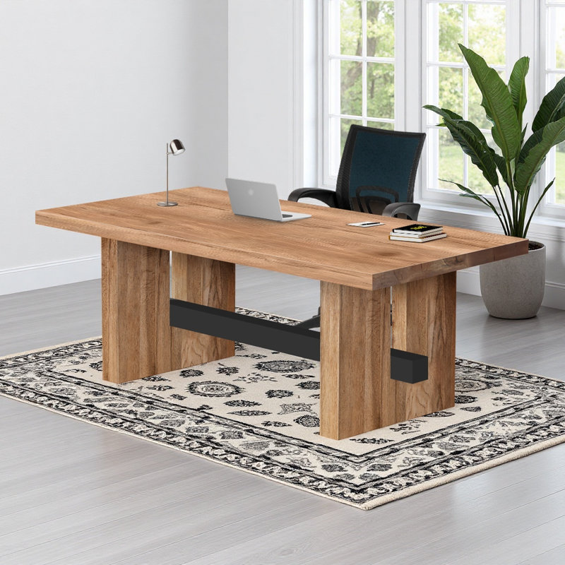 Bureau en bois massif de 70,87 pouces
