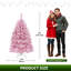 Arbre de Noël rose 4,5 pi avec éclairage ajustable 4,5 pi