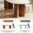 Modern 71" Rectangular Dining Table for 6, Solid Wood Legs, Stone Table-top