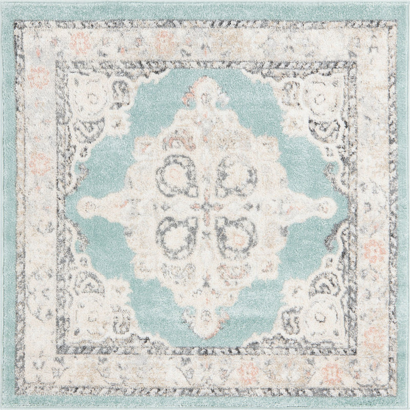 Makay Oriental Indoor Rug, Square 4'