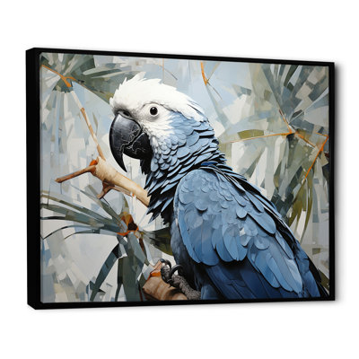 «Blue Parrot Tropical Forest Rhapsody», art mural sur toile