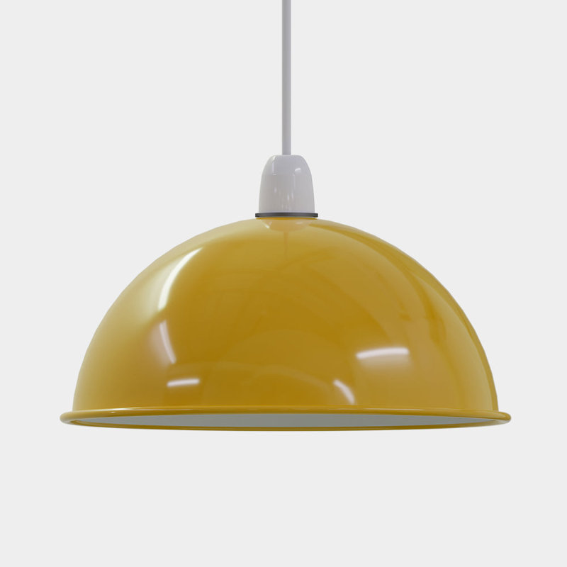 Abat-jour dôme moderne en métal 21cm pour abat-jour de plafond industriel en métal, Argent brossé