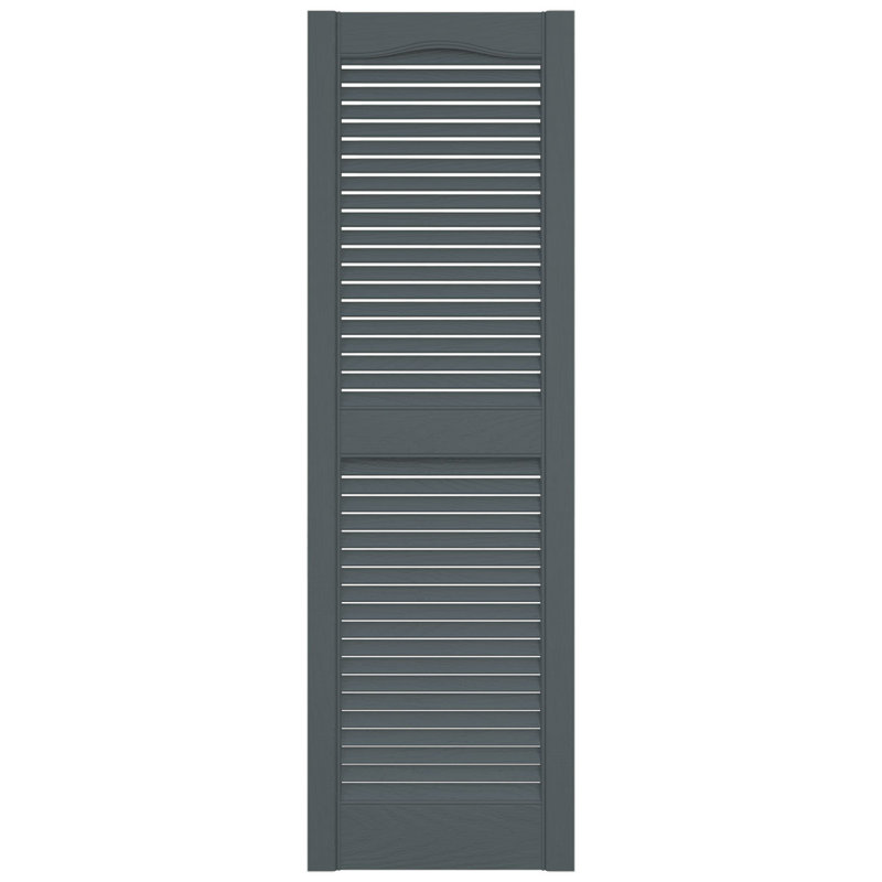 Builders Edge, TailorMade Cathedral Top Centre Mullion, Open Louvre Shutters, Includes Matching Installation Spikes (Per Pair)