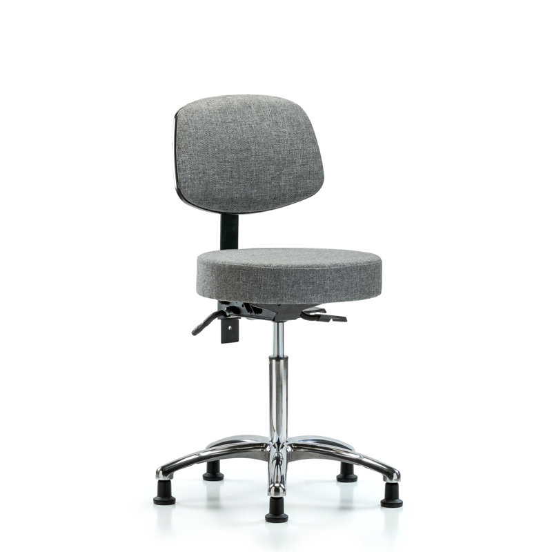 Tabouret de laboratoire Sarina, Patins, Gris, 22"