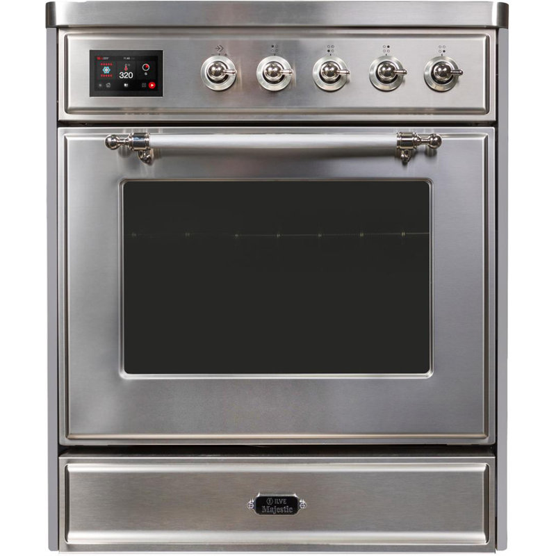 Majestic II 30" 4 cu. ft. Freestanding Electric Range, Stainless Steel/Chrome