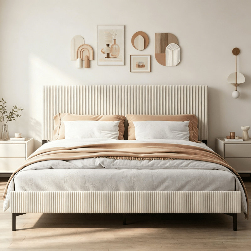 King Bed Frame With Headboard