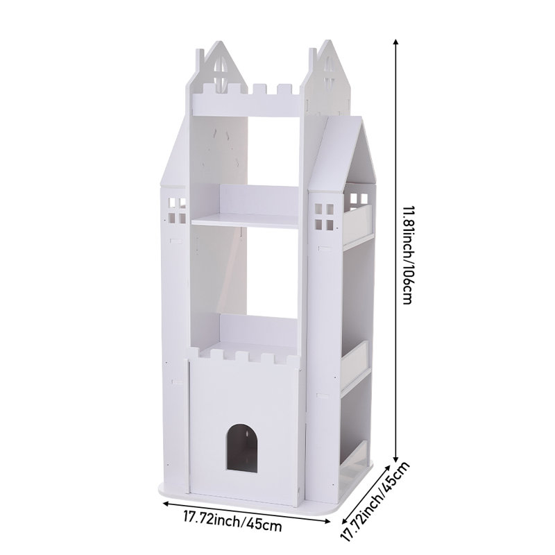 45cm W Floating Shelf Bookcase, White, (4 Shelves) 106cm. H x 45cm. W x 45cm. D