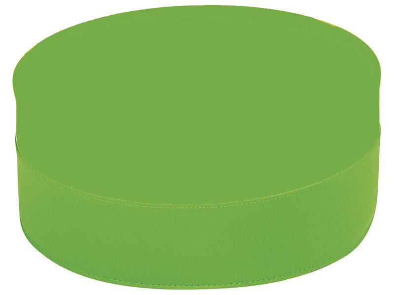 Pouf rond basique - H: 6 po, Vert