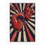 Soft Plush Eisenman Boxing Gloves Classic Striped Area Rug in Grey – Navy Binding-1848307421