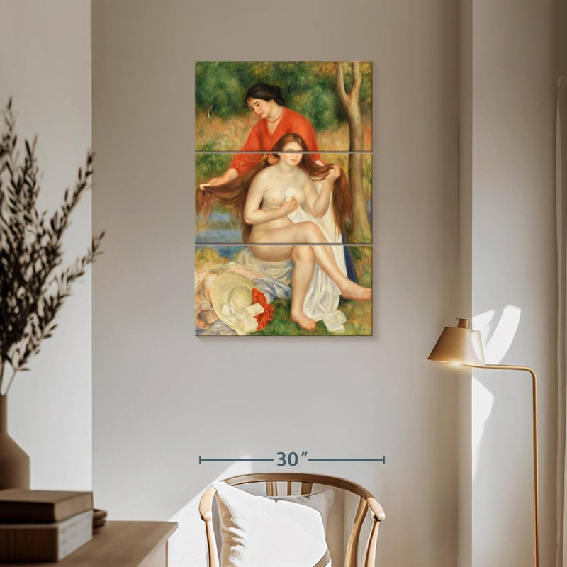 Leisha Bather And Maid, H 57 po x l 36 po