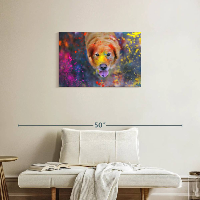 Crowle Colorful Labrador, 20" H x 30" W