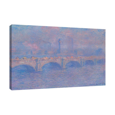 «Waterloo Bridge, London, At Sunset» par Claude Monet - reproduction d'art sur toile tendue