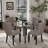 5-Piece Round Glass Dining Table Set-52562577-49314469