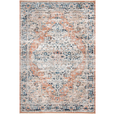 Tapis beige / bleu Casarez