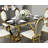 Dameion Luxury Leather Dining Room Chairs with Polished Gold Stainless Steel Legs-410993959-410993958
