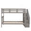Lit superposé simple au-dessus de simple avec rangement et barrière de sécurité pour chambre à coucher, dortoir-1122886757-1122886754