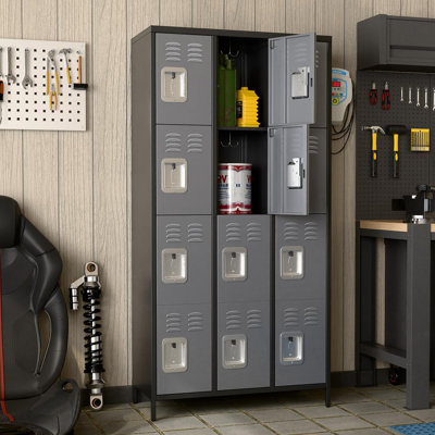 Metal Lockers for Employees with 12 Door and 12 Hooks