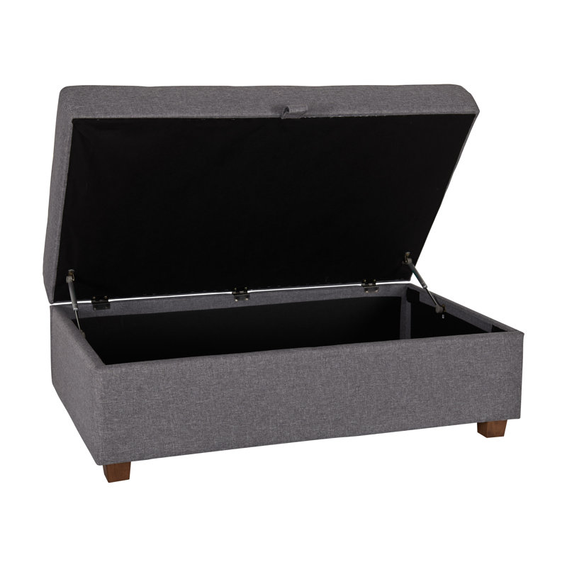 Repose-pieds avec rangement Calliemae, Polyester gris clair