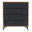 Commode Zarif noir et noyer