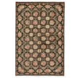 Hand Knotted Area Rug in Black