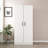 Modern White Wardrobe, 100% Melamine Coated Particle Board, 35.4 x 74.8 x 20.5 inches | Durable & Stylish Storage Solution for Any Bedroom | Sleek Design with Ample Space for Clothes & Accessories-1023002344-1023002345