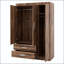 Armoire de rangement à 3 portes avec 2 tiges de suspension et tiroir verrouillable