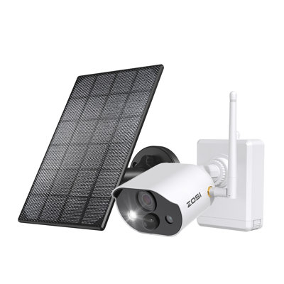 C306 Wire-Free Wireless 2K 3MP Battery Security Camera Outdoor with Solar Panel, Spotlight Siren