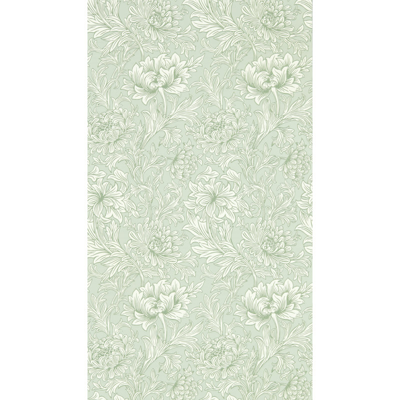 Chrysanthemum Toile Wallpaper, Willow