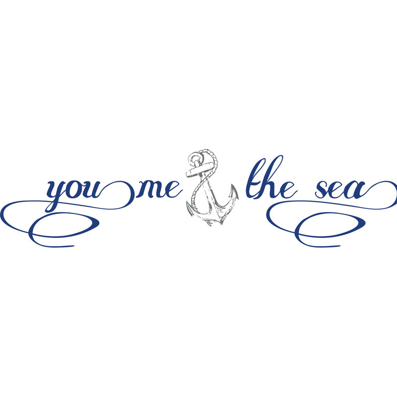 You, Me and the Sea Blue Coastal Wall Decal