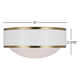 Single Light Glass LED Flush Mount